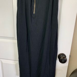 Women’s plus black cocktail bodycon zip dress